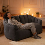 Grand Pouf Salon Canapé Gris Foncé – Le Bliss