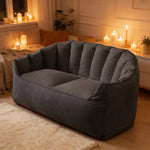 Grand Pouf Salon Canapé Gris Foncé – Le Bliss