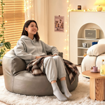 Gros Pouf Chambre Ado Gris Clair – Le Titan
