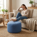 Petit Pouf Repose-Pieds Bleu – Le Step