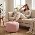 Petit Pouf Repose-Pieds Rose – Le Step