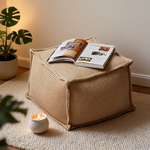 Pouf Carré Marron Salon – Le Form