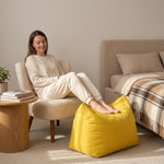 Pouf Chambre Repose-Pieds Jaune – Le Mist