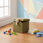 Pouf Coffre Vert Avec Couvercle – Le Fold
