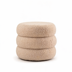Pouf Coiffeuse Bouclette Beige – La Luna