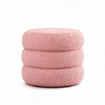 Pouf Coiffeuse Bouclette Rose – La Luna