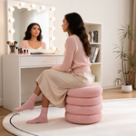 Pouf Coiffeuse Bouclette Rose – La Luna