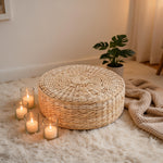 Pouf En Rotin Rond Fin – Le Wabi