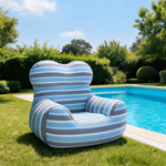 Pouf Gonflable Bleu Géant – L'Horizon