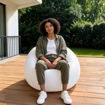 Pouf Gonflable Extérieur Blanc – Le Zephyr