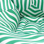 Pouf Gonflable Jardin Rayé Vert – L'Éclat