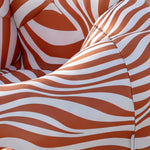 Pouf Gonflable Rayé Orange – L'Éclat