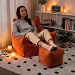 Pouf Orange Vintage Fauteuil – Le Veil
