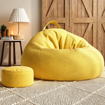 Pouf Poire Jaune Moutarde – Le Solace