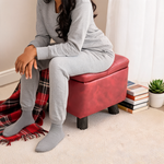 Pouf Rangement Chambre Rouge – Le Bench