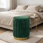 Pouf Rond Vert – Le Vanity