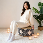 Tabouret Pouf En Rotin Bohème chic – Le Zen