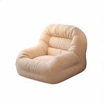 Fauteuil Pouf Adulte Blanc – L'Harmony