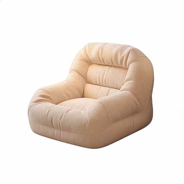 Fauteuil Pouf Adulte Blanc – L'Harmony – Studio fond blanc