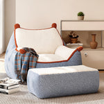 Fauteuil Pouf Chambre Bleu – Le Breeze