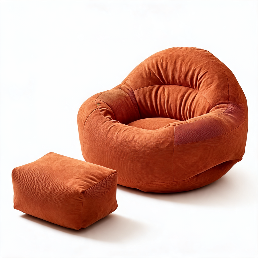 Fauteuil Pouf Chambre Orange – Le Tone