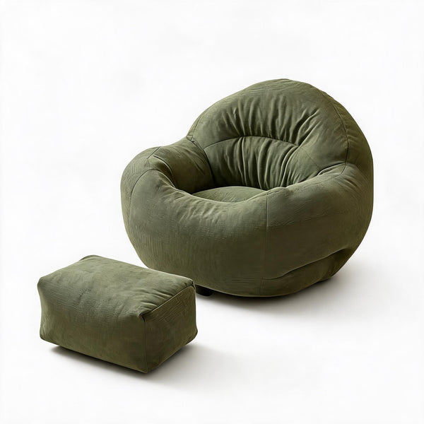 Fauteuil Pouf Chambre Vert Foncé – Le Tone – Studio fond blanc