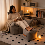 Fauteuil Pouf Gris Salon – Le Veil