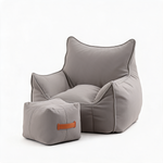 Fauteuil Pouf Gris Salon – Le Veil