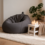 Grand Pouf Gris Foncé Poire – Le Burrow