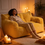 Grand Pouf Jaune Canapé 2 Places – Le Nest
