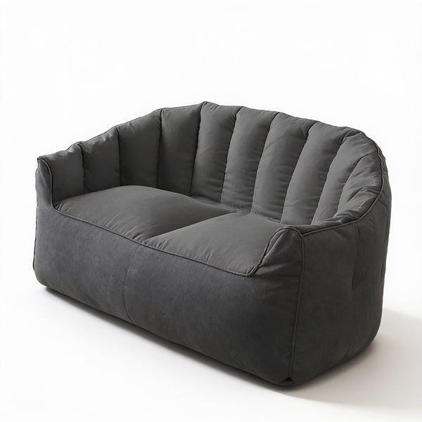 Grand Pouf Salon Canapé Gris Foncé – Le Bliss – Studio fond blanc