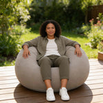 Gros Pouf Extérieur Gonflable Canapé Gris – Le Levant