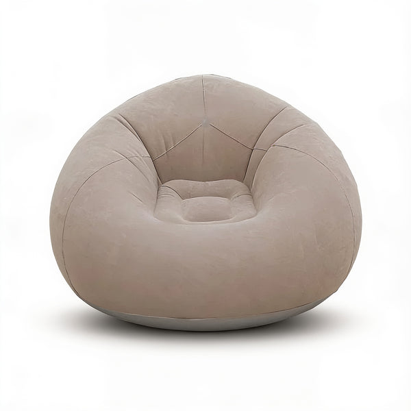 Gros Pouf Extérieur Gonflable Canapé Gris – Le Levant – Studio fond blanc