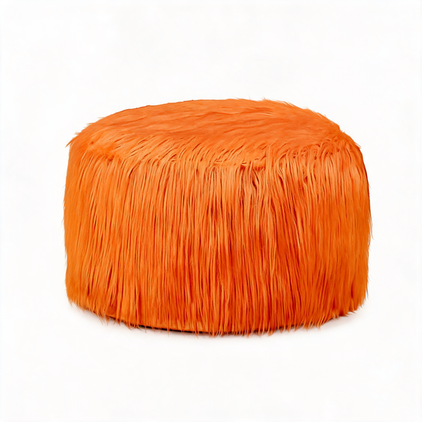 Petit Pouf Design Orange – Le Puff – Studio fond blanc
