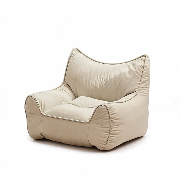 Petit Pouf Salon Blanc Décoratif – Le Glow – Studio fond blanc