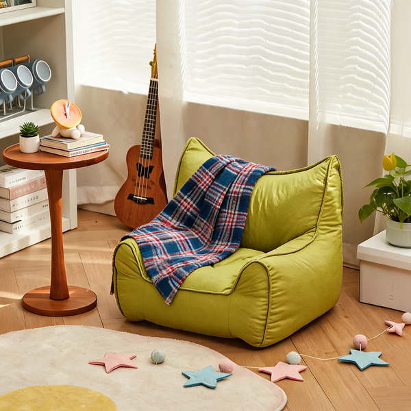 Petit Pouf Vert Sauge Décoratif – Le Glow – Lifestyle
