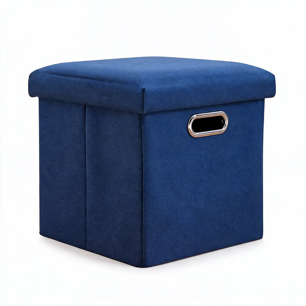 Pouf Bleu Roi Coffre Cube Chambre – Le Cube – Studio fond blanc