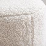 Pouf Bouclette Tabouret Blanc – Le Tabou