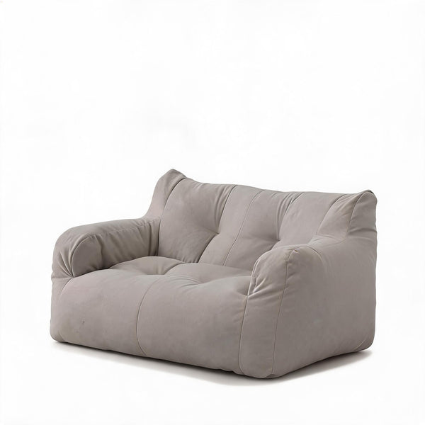 Pouf Canapé 2 Places Gris Clair – Le Nest – Studio fond blanc