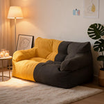Pouf Canapé 2 Places Jaune/Gris foncé – Le Nest