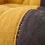 Pouf Canapé 2 Places Jaune/Gris foncé – Le Nest