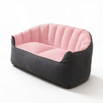 Pouf Canapé Bicolore Rose Gris – Le Bliss