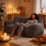 Pouf Canapé Géant Gris Foncé – L'Alcove