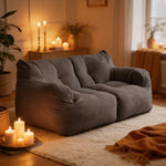 Pouf Canapé Géant Gris Foncé – L'Alcove