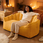 Pouf Canapé Salon Jaune – Le Bliss