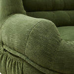 Pouf Canapé Velours Côtelé Vert – Le Plush