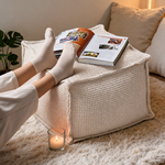 Pouf Carré Beige Salon – Le Form
