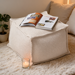 Pouf Carré Beige Salon – Le Form