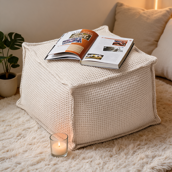 Pouf Carré Beige Salon – Le Form – Lifestyle