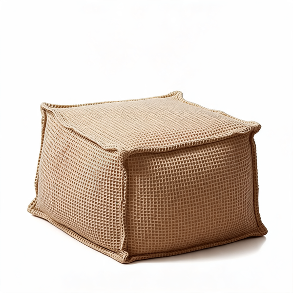 Pouf Carré Marron Salon – Le Form – Studio fond blanc